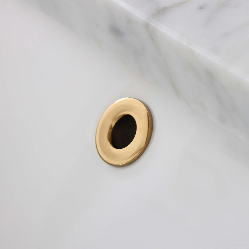 Gold Overflow Cover - The Vanity Store Canada