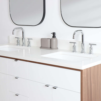 Sidney 60", Teodor Modern Gloss White Vanity, Double Sink - The Vanity Store Canada
